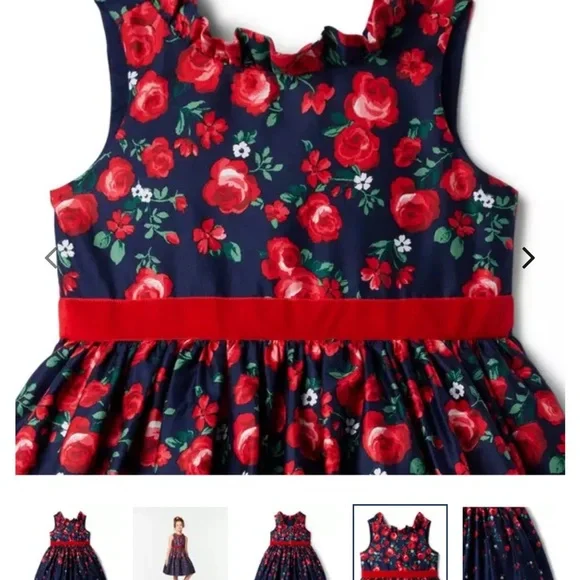 Janie and Jack X American girl doll red roses dress - Picture 2 of 12